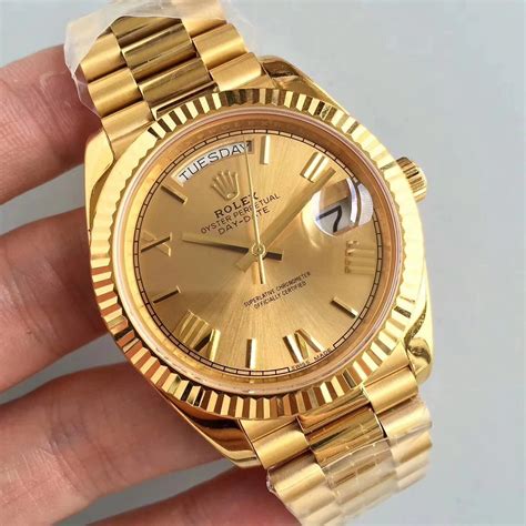 fake rolex day date oyster gold|rolex day date 40 president.